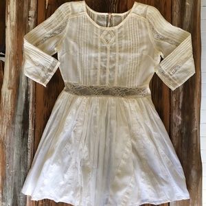 Free People Cotton and Lace Dress